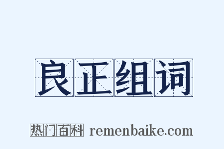 良正组词是什么意思的图片